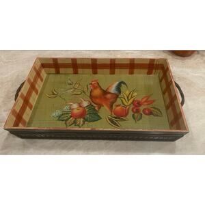 Decorative Rooster tray by Tracy Porter